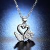 Imitation Moissanite Little Swan Love One Carat Pendant Necklace Female Collarbone Chain