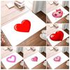 Принт «Сердце любви» Нескользящий маленький коврик Водонепроницаемый Легко чистящийся Напольный коврик для использования в помещении и на улице Прочное украшение для дома
