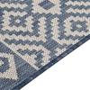VidaXL Tapis à tissage plat d'extérieur 80x250 cm Rayures bleues