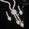 Fashion Creative Flower Jewelry Set Bridal Wedding Earrings Necklace Set