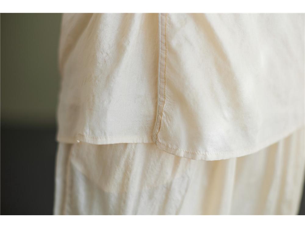 Топ-реглан из тусса-шелка в китайском стиле Весна/Лето 2022 - Ретро Лимитированная серия