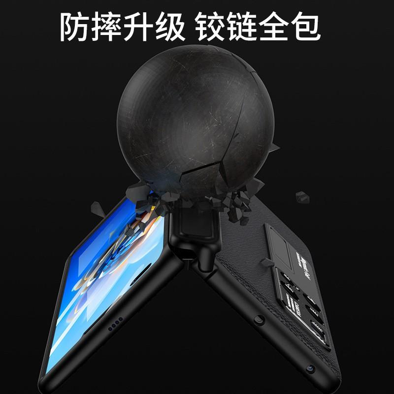 Ultra-Thin Full-Body Leather Flip Case Galaxy Z Fold2 Shockproof Slim Design Stand Function White Ice Blue