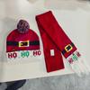 LED Light-Up Elk Jacquard Knit Hat & Scarf Set for Christmas & New Year.
