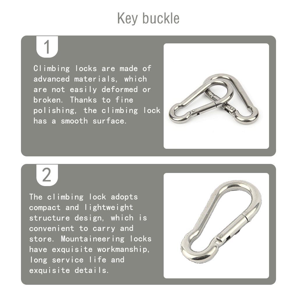 1/2/3/5 альпинистский крюк, такелажные карабины, крепежный аксессуар для веревки, безопасный фиксатор, карабин из нержавеющей стали, замок M6 (С участием