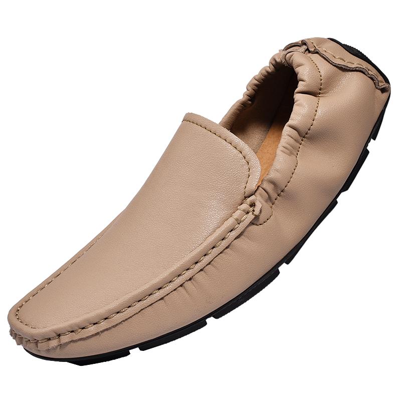 Модная мужская обувь лоферы из натуральной кожи высокого качества, мокасины для вождения, зеленая, оранжевая, офисная обувь, повседневные лоферы, большой размер 38-49