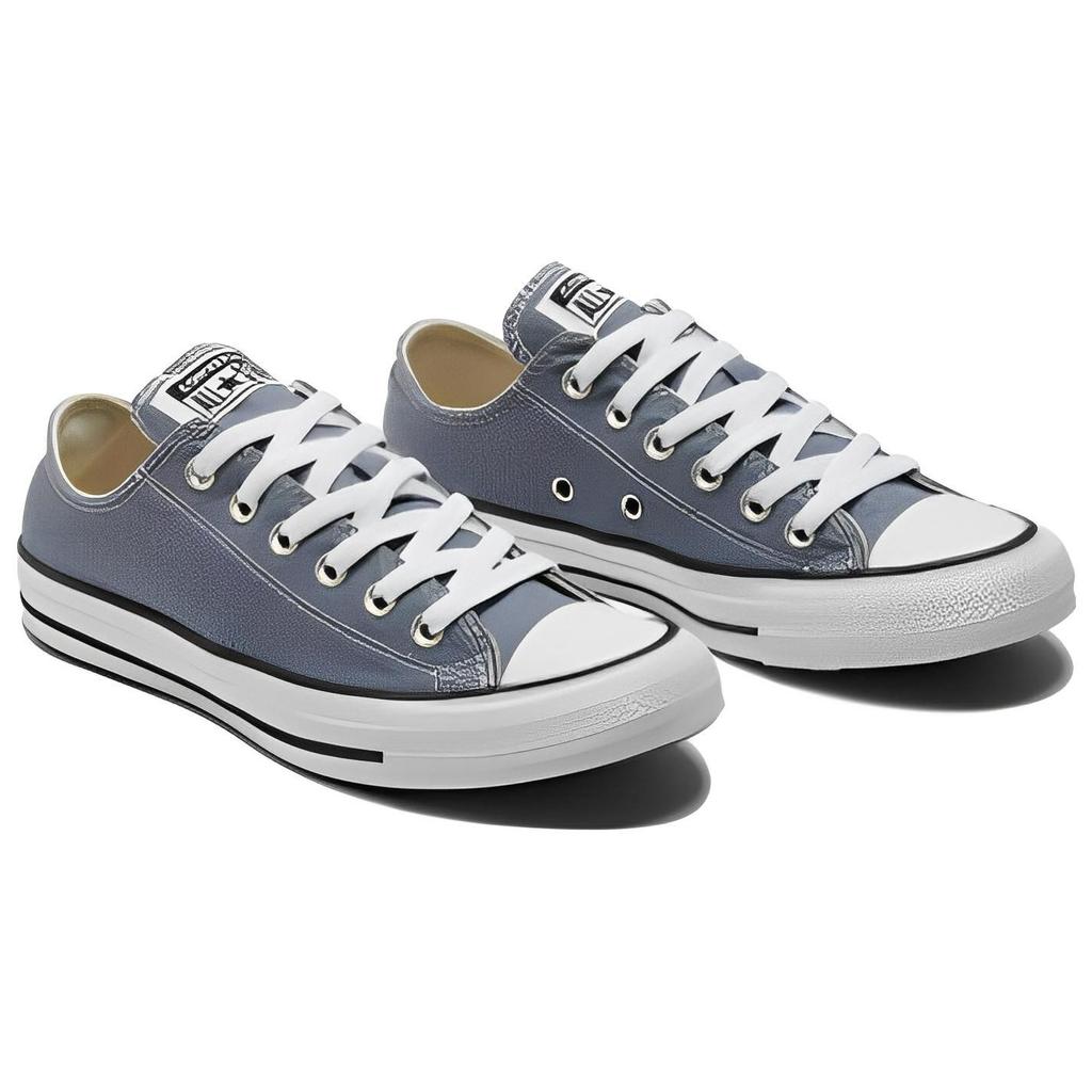 Converse Chuck Taylor All Star Trendy Comfortable Low Top Canvas Shoes Unisex Sneakers Gray White A02802C