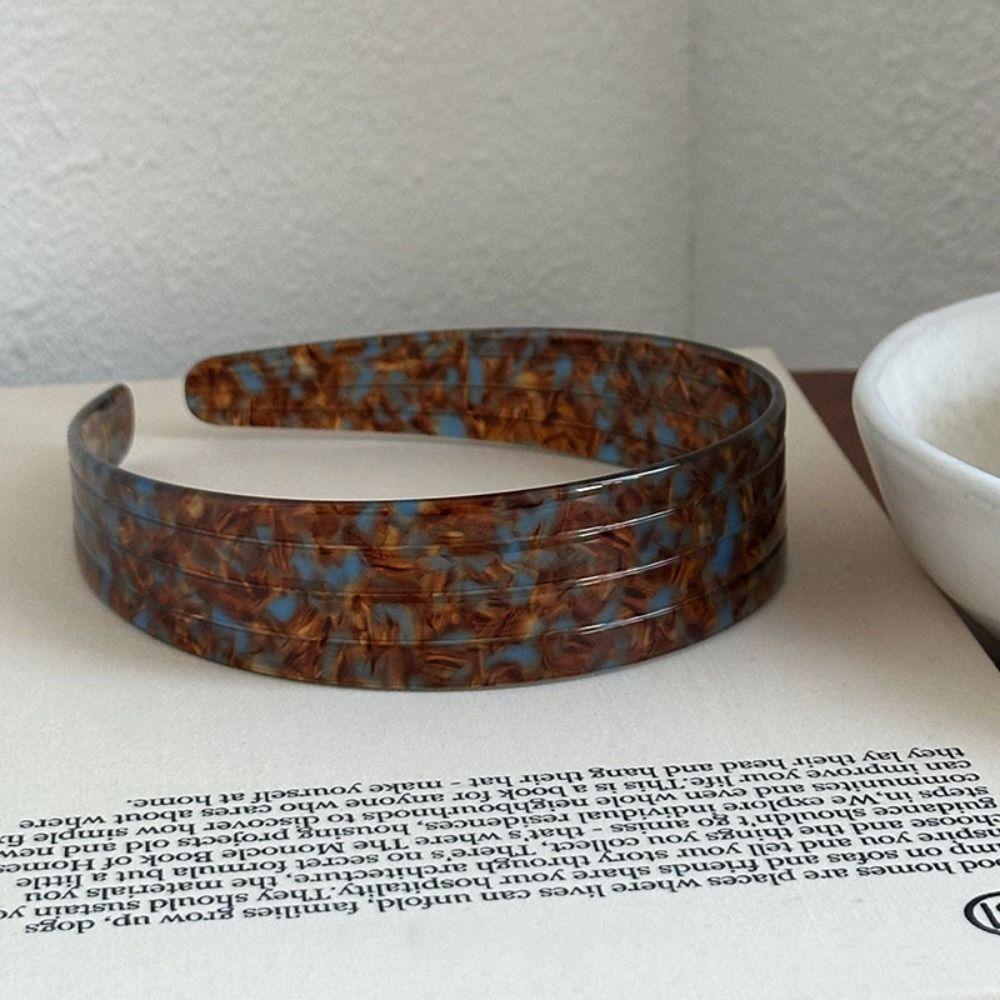 Plastic Wide Tortoise Shell Headband No Headache Leopard Hair Band for Women's Hair