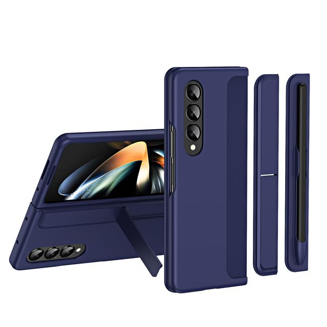 Для Samsung Galaxy Z Fold 4 3 Чехол Съемный Держатель Ручки Невидимый Кронштейн Подставка Жесткий Матовый Чехол Для ПК Со Стилусом