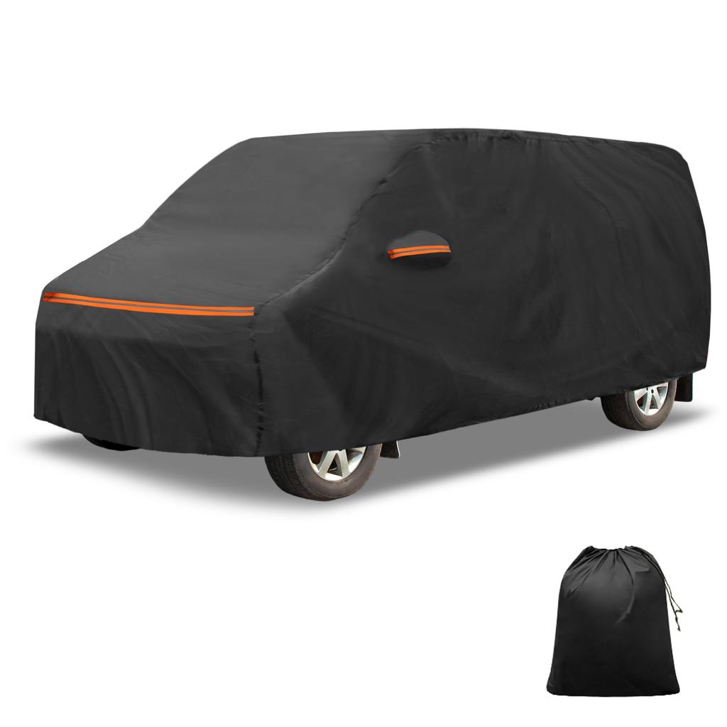 X AUTOHAUX Чехол для автомобиля Toyota Alphard из алюминиевой пленки, хлопковый, для улицы, полный чехол для автомобиля, всепогодный, водонепроницаемый, ветрозащитный, защита от солнца, молния на двери водителя