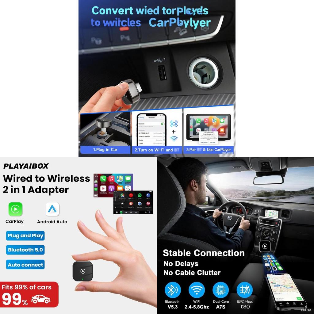 Беспроводной адаптер Carplay для штатных автомобильных систем с поддержкой Bluetooth и Wi-Fi