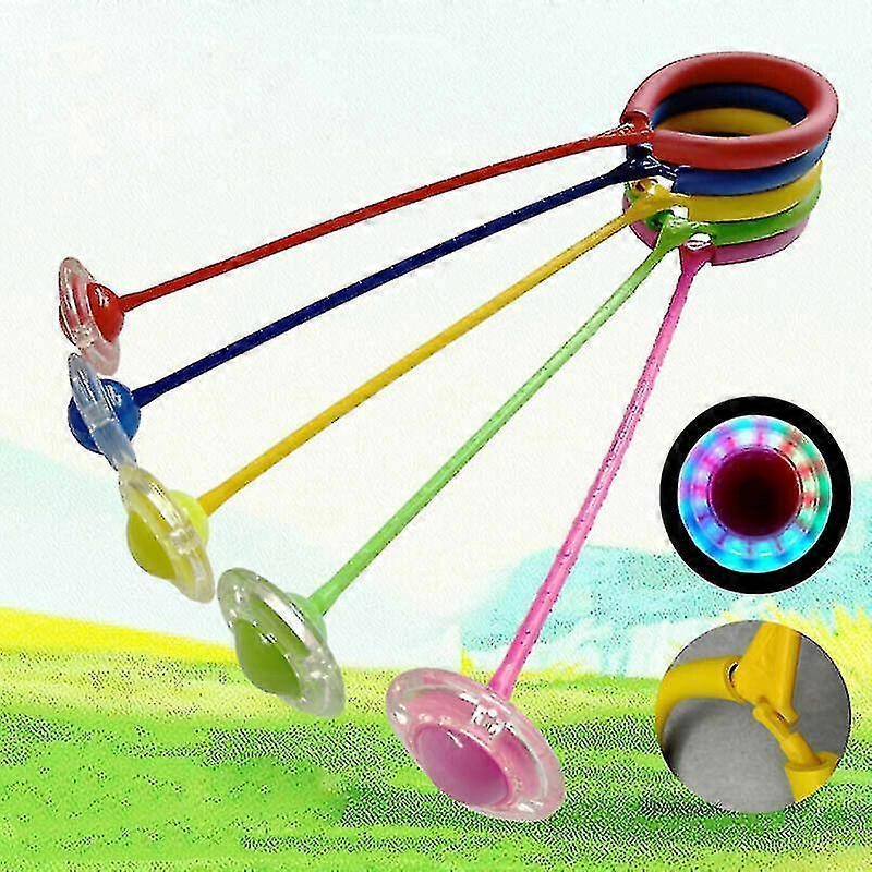 Kids Led Flashing Skip Ball Ring Ankle Jump Ropes Exercise Skipping Fun Toy Gift