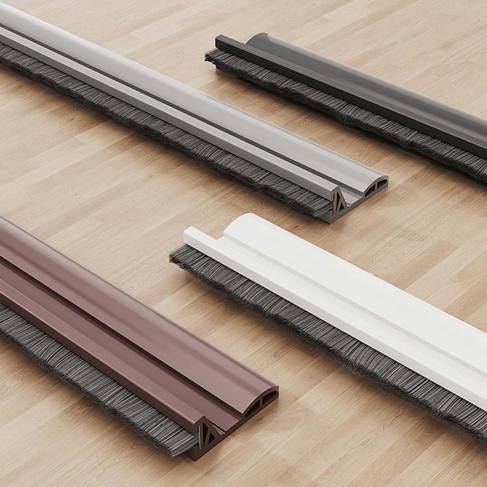 Brush Edge Draft Stopper TPE Door Sweep Removable Door Bottom Seal Indoor Bedroom
