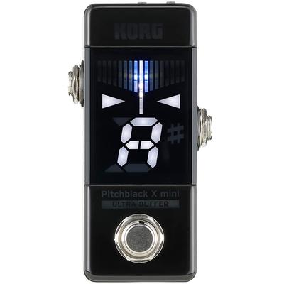 KORG Pitchblack X mini Педальный тюнер для гитары/баса, Ультрастробоскопический, Компактный, Экономит место, Точность ±0.1, Буфер, Настройка, PB-X-MINI
