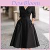 Elegant Satin Long Sleeve Dress With High Waist For Business And Street Style Women