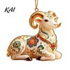 Winter Holiday Gift for Party 2PCS Christmas Goat Hanging Ornaments, Decorative 2D Acrylic Tree Decorations Pendants, Lightweight Festive Ornaments