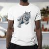 Унисекс футболка из плотного хлопка с изображением дикой рыси, подарок для любителя животных, повседневная одежда, тематика природы