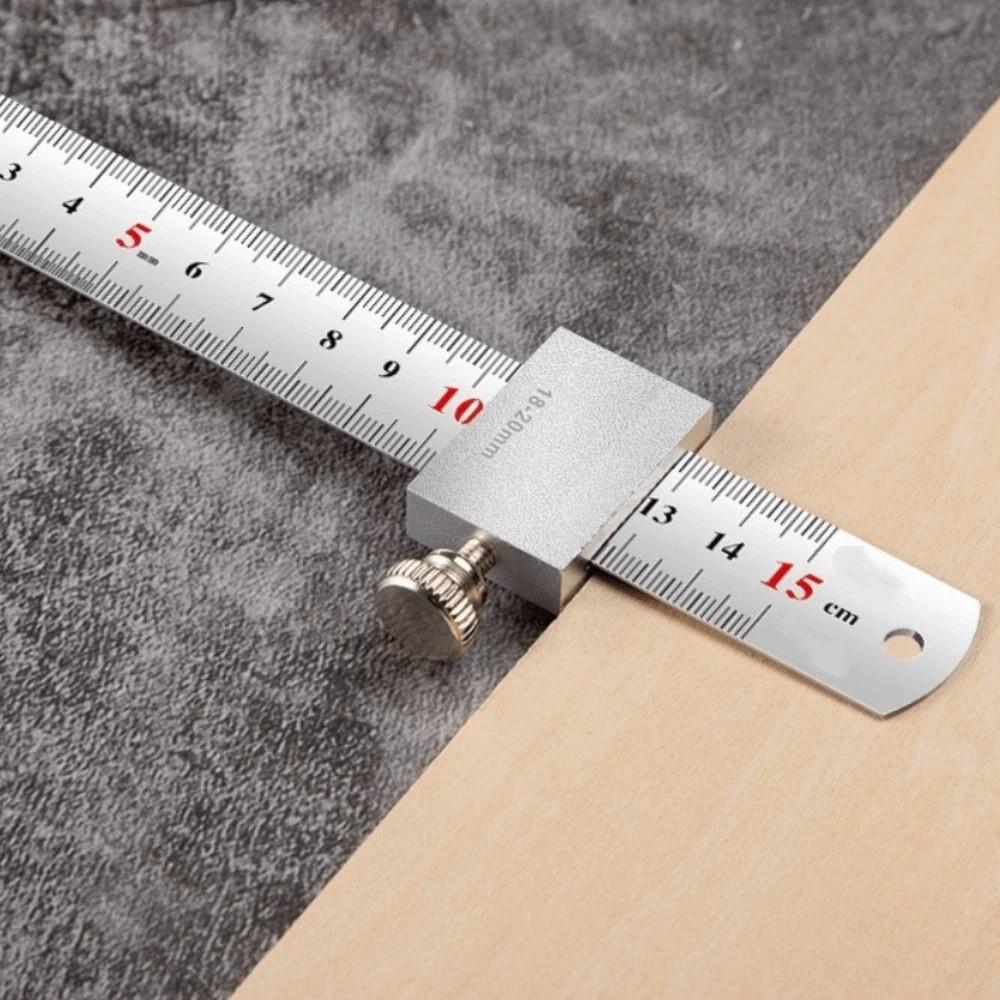 Metal Carpenter Straight Ruler Gauge Corrosion Resistant Positioning Woodworking Square  Carpentry