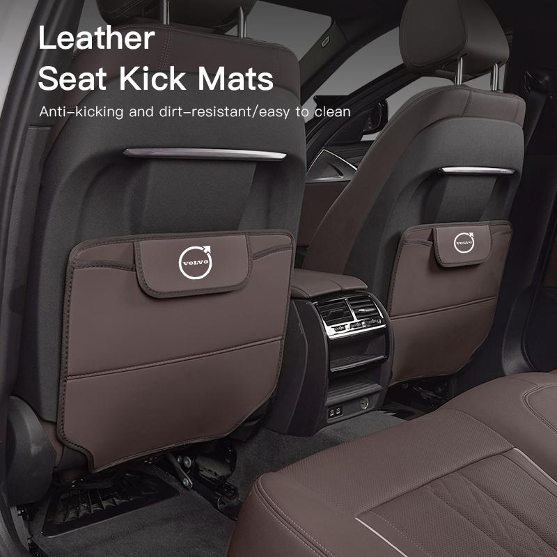 AABBM1 Car Seat Anti Kick Pad Car Interior For Volvo V60 V40 XC90 S60 C30 Olestar AWD Scratch Dirt Resistant Seat Backrest Leather Mat