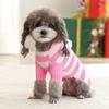 Classical Dog Cat Sweater Warm Winter Puppy Dogs Clothes With Hat Striped Christmas Jacket Coat Pug Yorkies Yorkshire Clothing