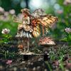 Cute Garden Floor Plugs Acrylic Garden Stake Micro Landscapes Flower Fairy Statue Sculptures  Lawn
