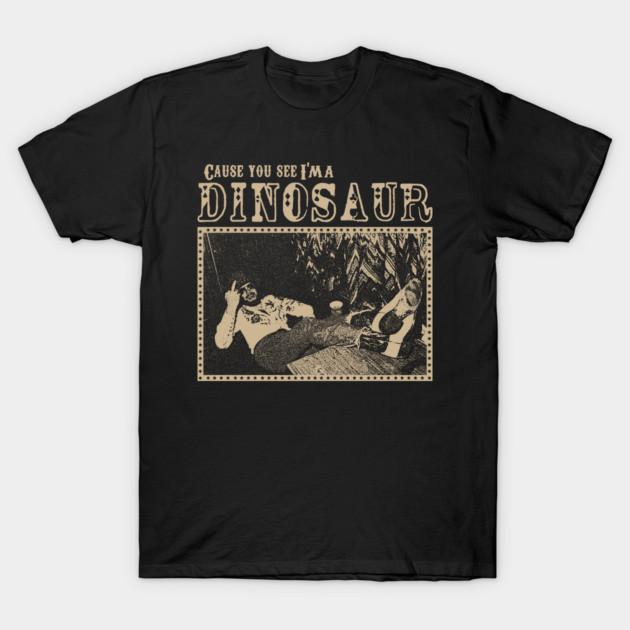 Asian Size Cotton Unisex Tshirt Print T-shirt Dinosaur Hank Williams Jr Vintage T-shirt No-Cut Print Regular Fit