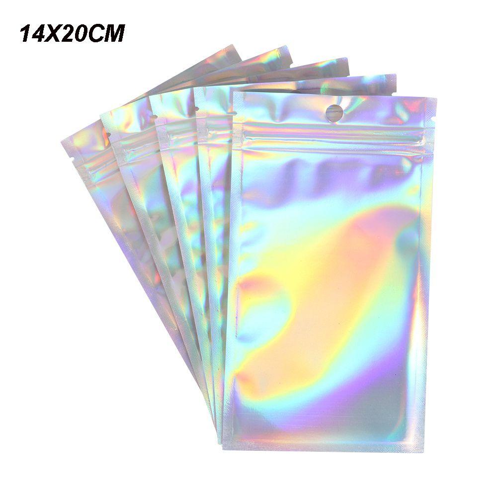 20 Pcs Pack Aluminum Foil Self Seal Storage Reclosable Pouches Zipper Packaging Bag
