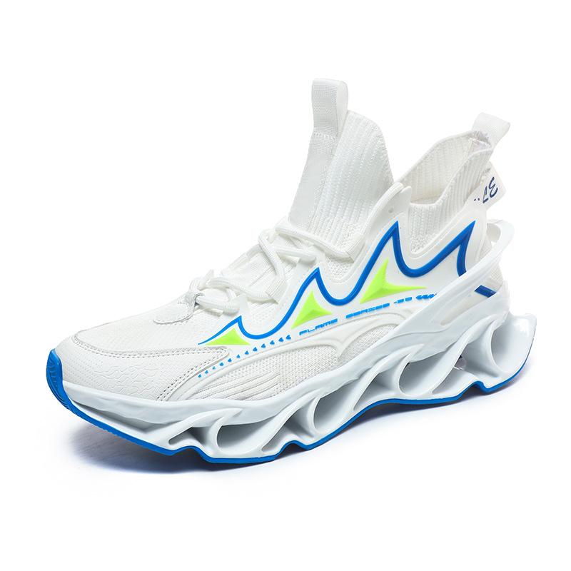 Sneakers Four Seasons Breathable Flying Weaving Casual Running Shoes Blade Edge Slow Shock Student Large Size Running Shoes