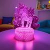 Anime 3D Lamp Unicorn LED Night Light RGB Color Changing Touch Child Nightlight Kid Toy Room Bedroom Decor Valentine's Day Gifts