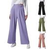 Women's Wide Leg Pants Elastic High Waisted Knit Casual Palazzo Pants Trousers With Pockets