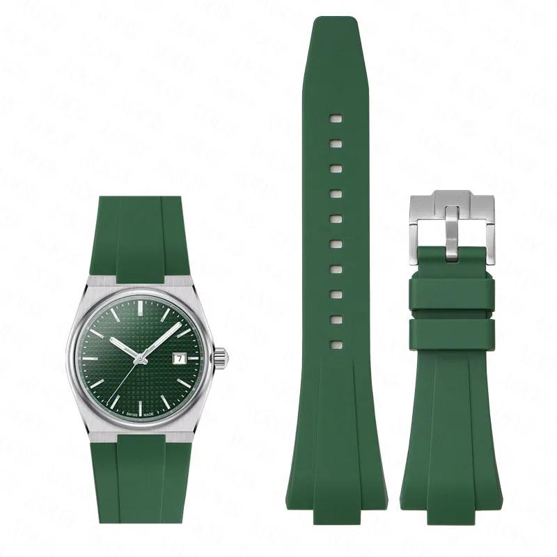 Silicone Strap for Tissot PRX 35MM/40MM Series Men Women Casual Fashion Replacement Rubber Strap + Quick Release Tools