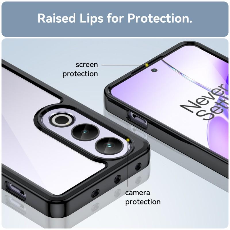 Для OnePlus Ace 3V 5G Чехол для телефона WANLONFENG Серия XC TPU Акриловая крышка с закаленным стеклом (Большое отверстие для линзы)