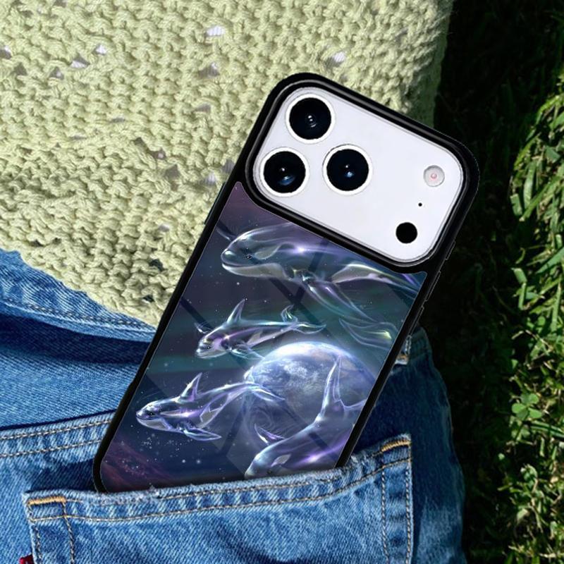 Чехол для телефона Косатка Орка Для iPhone 17 AIR 16 Pro Max 15 14 Pro 11 12 13 Ударопрочный Силиконовый Чехол