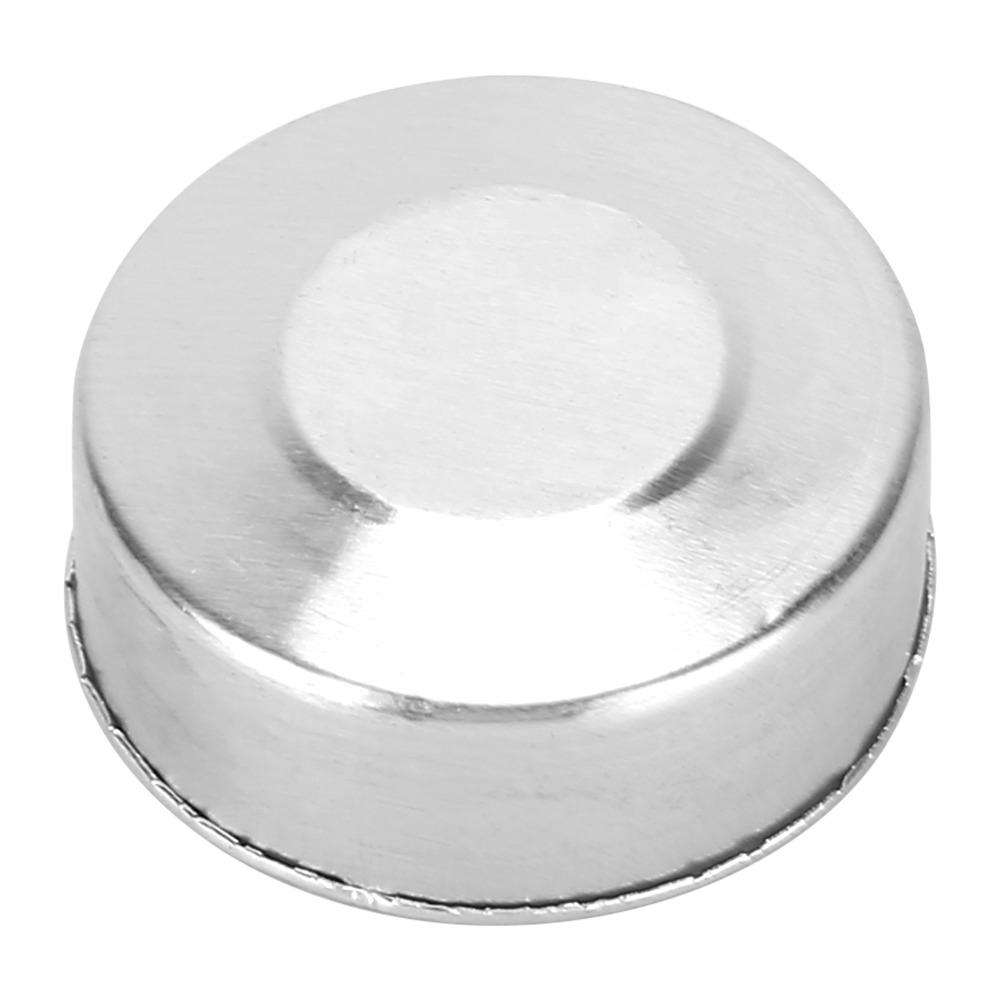 50 Pcs 1.37 X 1.37 X 0.55 in Candle Mold Container Aluminum DIY Candle Making Bases for Weddings
