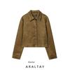Araltay New Arrival Fashion Style Women's Clothing Fashion Short Suede Texture Effect Jacket Outwear 8372286