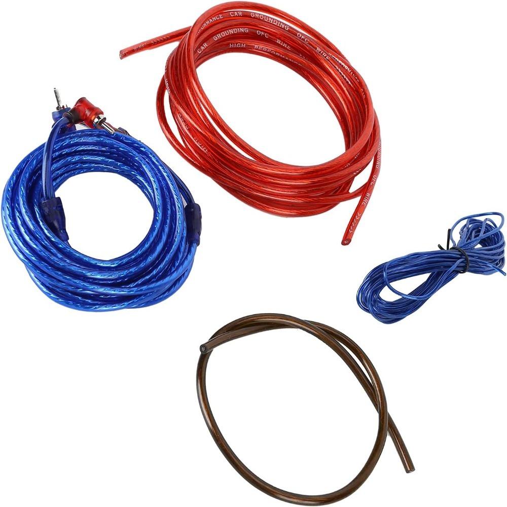 2 Channel RCA Car Audio Wire Kit 10 Gauge Speaker Cable Kit Amp Power Cord Set Stereo Modification