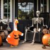 Autumn Goose Outfit Thanksgiving Halloween Christmas Goose Costume Holiday Lawn Goose Clothes for 23" Lawn Geese Porch Garden Decoration