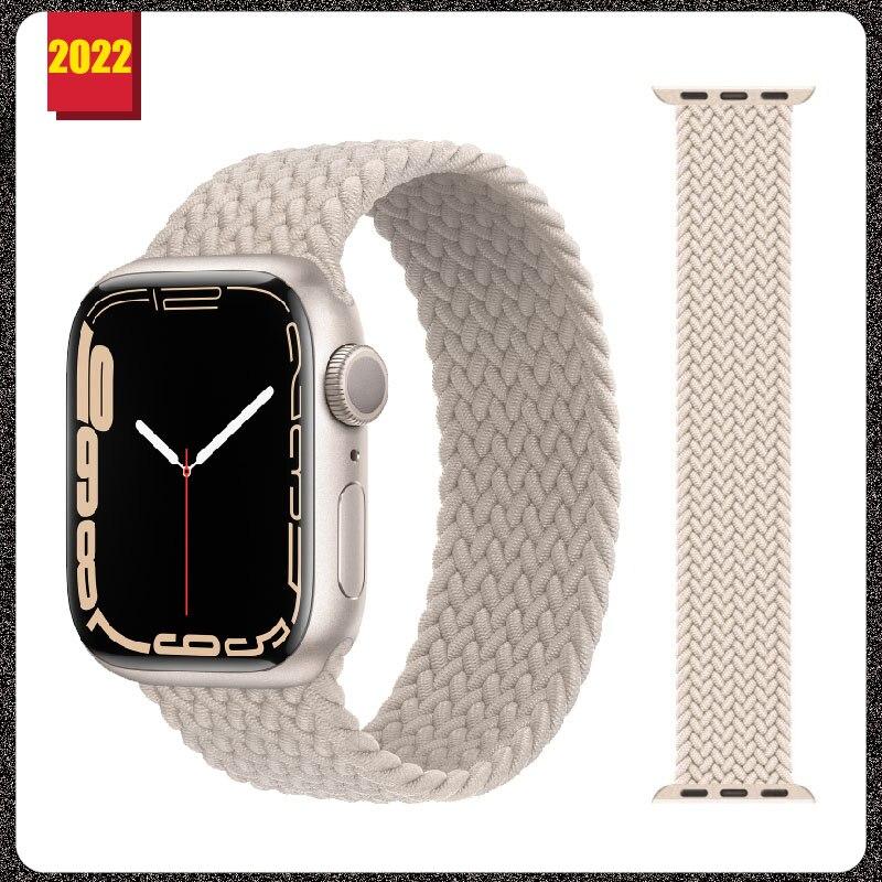 Тканевый плетеный нейлоновый ремешок Solo Loop для Apple Watch 7 6, ремешок 44 мм, 40 мм, 38 мм, 42 мм, 41 мм, 45 мм, эластичный для iWatch Series 6 SE 5 4 3