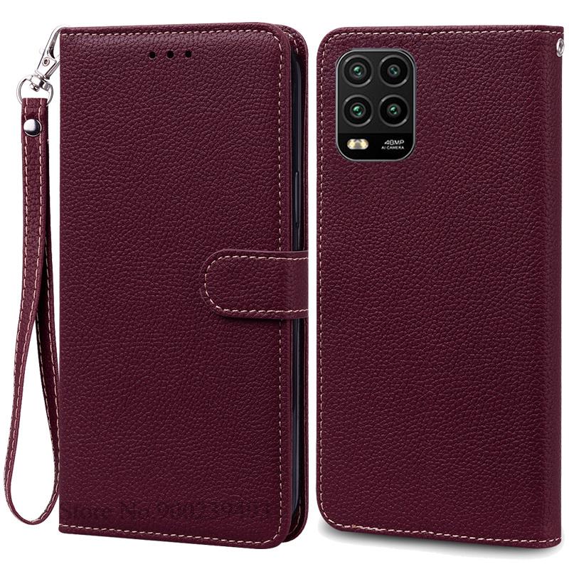 Для Xiaomi Mi 10 Lite 5G чехол 10lite противоударный кожаный кошелек чехол для телефона для Xiaomi Mi 10 Lite защитный чехол цветные Fundas