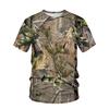 Outdoor Jungle Camouflage Summer Kids T-shirt Children 3D Print Tees Boy Girl Loose Round Neck Short Sleeve Tops