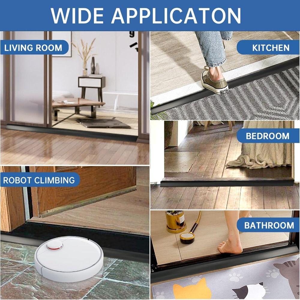 Durable Carpet to Tile Floor Transition Strip Wear-resistant Self Adhesive Edging Trim PVC 100cm Doorway Divider Strip Household