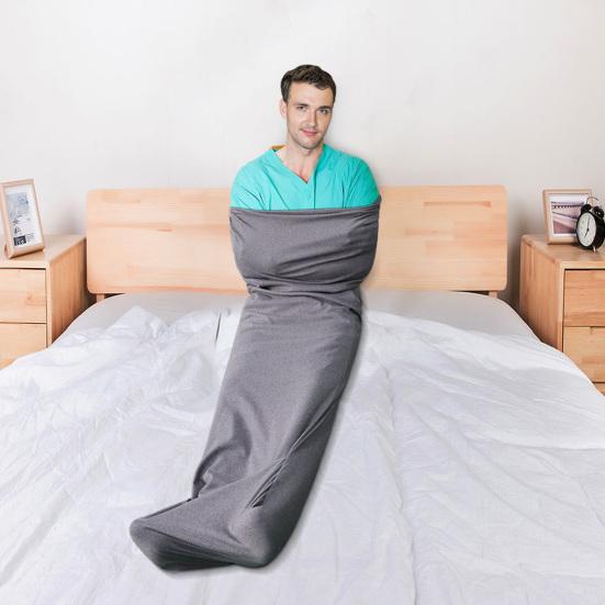 Осенне-зимний термоспальный мешок, дышащий компрессионный спальный мешок, носимое одеяло, для кемпинга на открытом воздухе, для взрослых, с капюшоном, конверт, спальный мешок