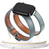 Кожаный Ремешок Для Apple iWatch Серии 10 9 8 7 6 5 4 3 SE Ultra 2 Ремешок 38/40/41/42/44/45/46/49мм Браслет с Двойной Петлей