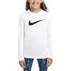 Футболка Dri-Fit Legendary Comfort с длинным рукавом, отводящая пот, для детей, белая FZ5192-100