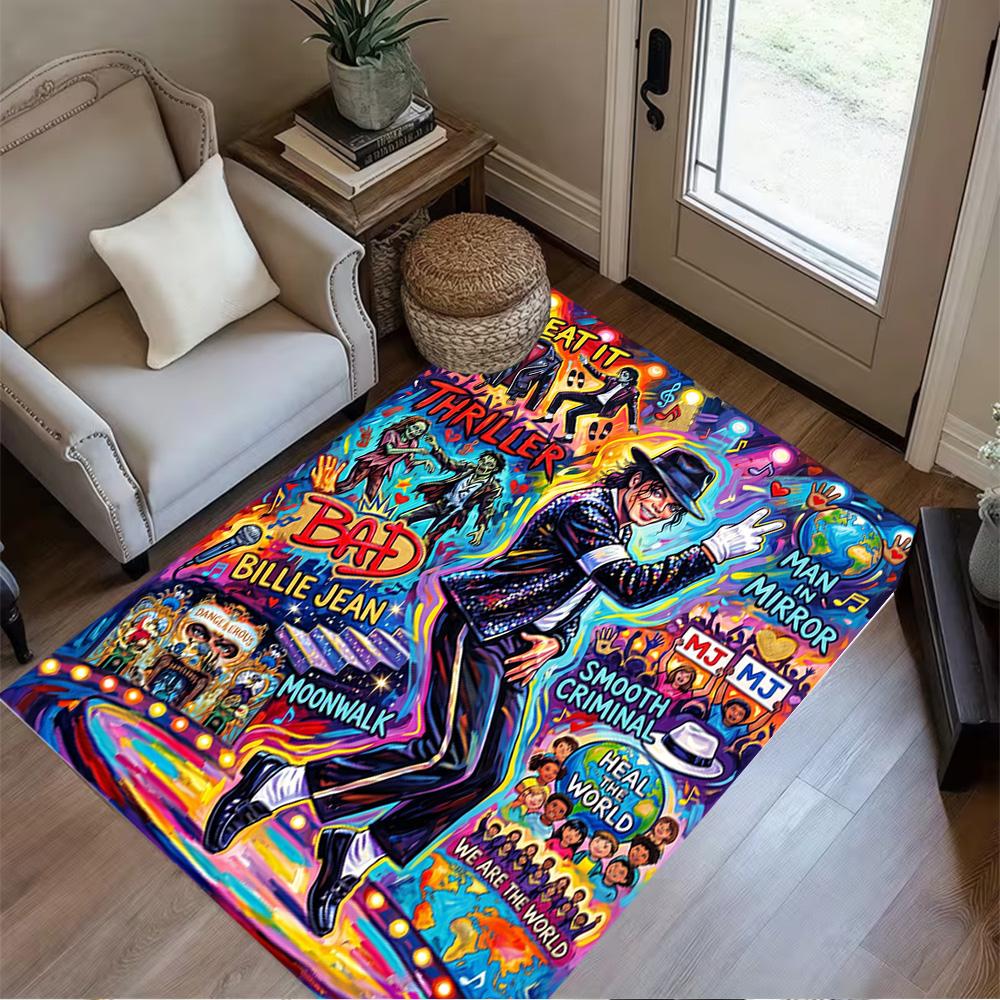 Pop: Michael Jackson Floor Mat Perfect for Hallway Decorate room Living Rooms Dormitory Antislip Carpet Anime Office Decor Wedding Party Gift