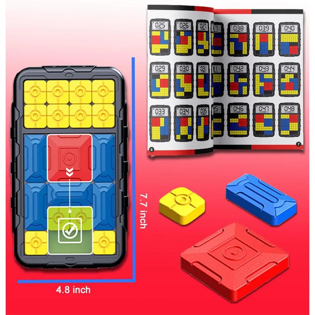 Игра-головоломка со слайдами Huarong Road Puzzle Board Обучающая интеллектуальная логическая настольная игра для детей в возрасте от 2 до 6 лет Игрушка для путешествий