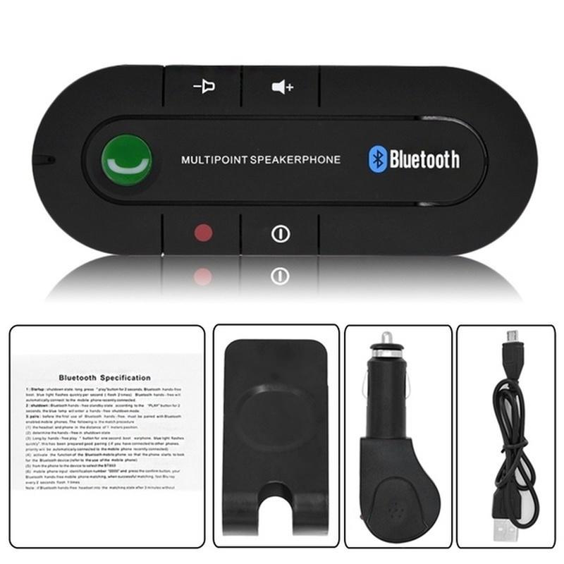 Автомобильный комплект громкой связи Bluetooth Беспроводной адаптер Bluetooth Приемник Громкая связь MP3-плеер с автомобильным солнцезащитным козырьком Зажим Автоаксессуары Автомобильный Bluetooth