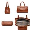 Fashion Crocodile Pattern Women Luxury PU Leather Handbag Female Design Shoulder Messenger Bag Large capacity Casual Ladies Tote