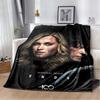 The 100 TV Series Clan Symbols Flannel Blanket, Soft Warm Throw with Black & White Print for Bed Sofa, Cozy Bedding for The 100 Fans