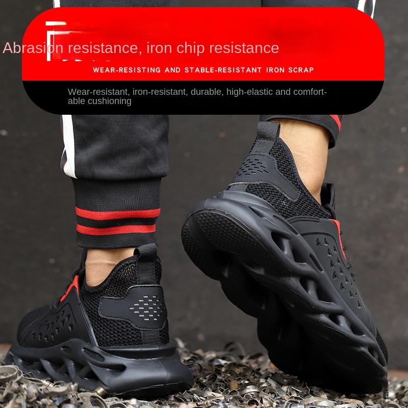 Летняя защитная обувь, Удобный стальной подносок, Ударопрочная и Пункциестойкая, Износостойкая обувь для трудовой охраны для строительной площадки