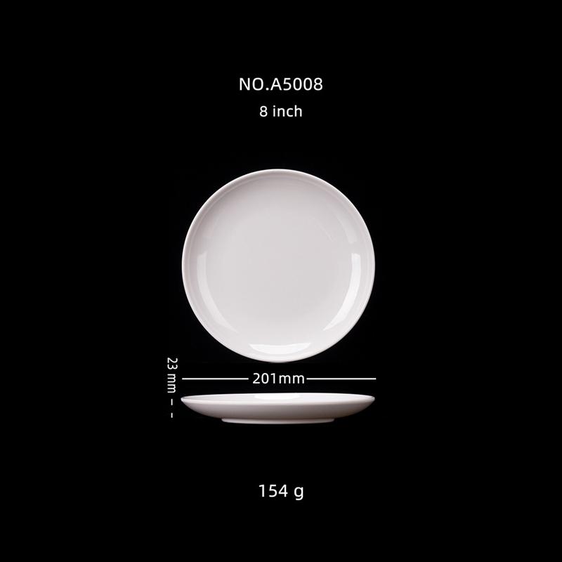 Круглая белая меламиновая обеденная тарелка 8-14 дюймов el Подносы для стейка в западном стиле Десертная Костяной фарфор Посуда Тарелки Пластиковая Имитация Фарфора